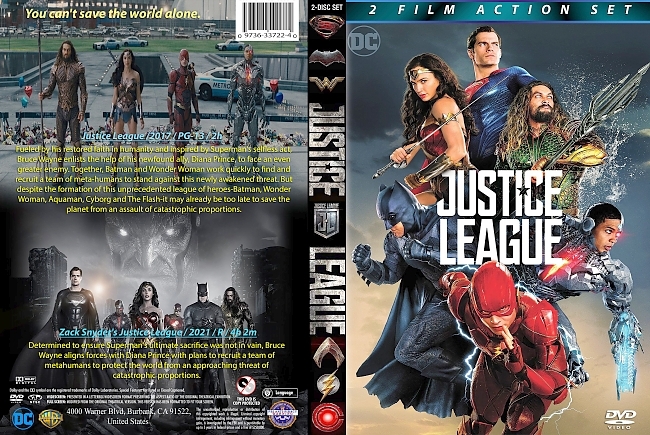 dvd cover Justice League Double Feature 2021 Dvd Cover