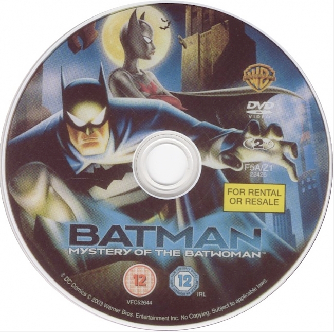 dvd cover Batman Mystery Of The Batwoman 2004 Dvd Cover