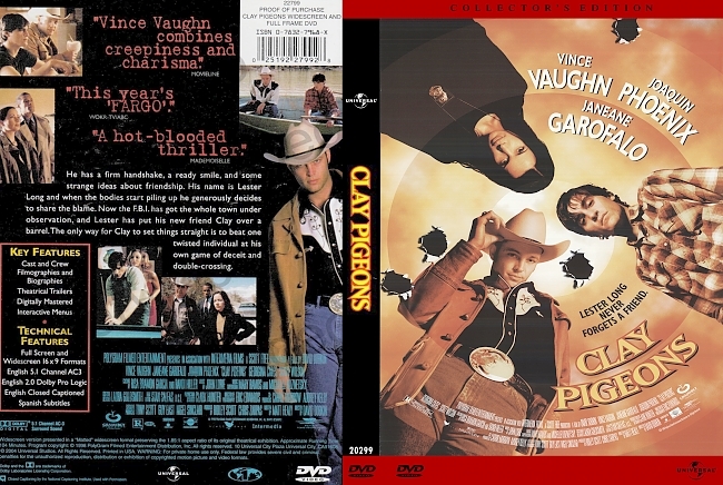 dvd cover Clay Pigeons 1998 Dvd Cover