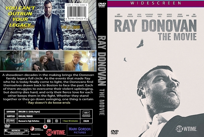 dvd cover Ray Donovan The Movie 2022 Dvd Cover