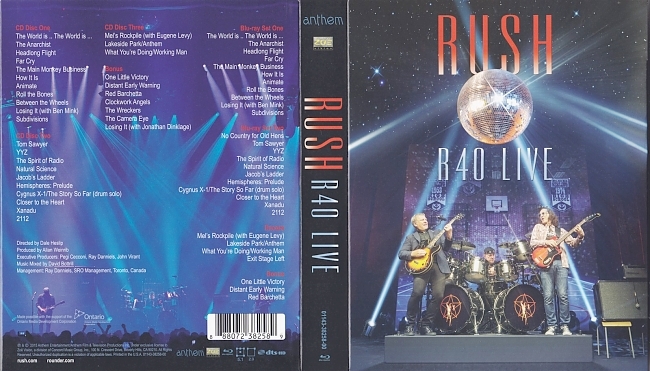 dvd cover Rush - R40 Live 2015 Dvd Cover
