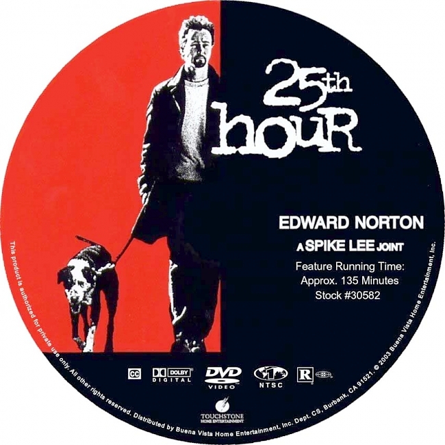 dvd cover 25th Hour 2002 R1 Disc Dvd Cover