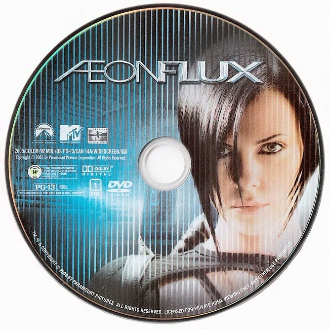 dvd cover Aeon Flux 2005 R1 Disc Dvd Cover