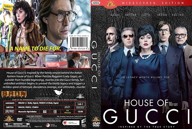 dvd cover House Of Gucci 2021 Dvd Cover