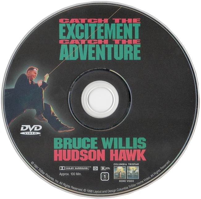 dvd cover Hudson Hawk 1991 R1 Disc Dvd Cover