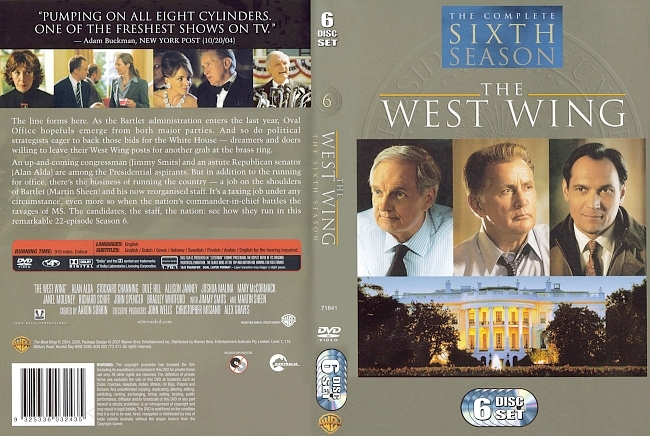 dvd cover The West Wing - Season 6 2005 Dvd Cover