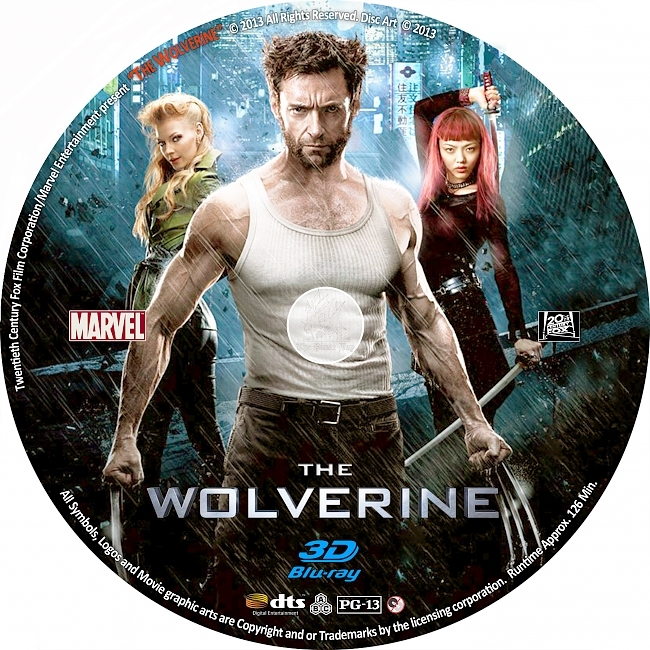 dvd cover The Wolverine - Extended Edition 3D 2013 R1 Disc Dvd Cover