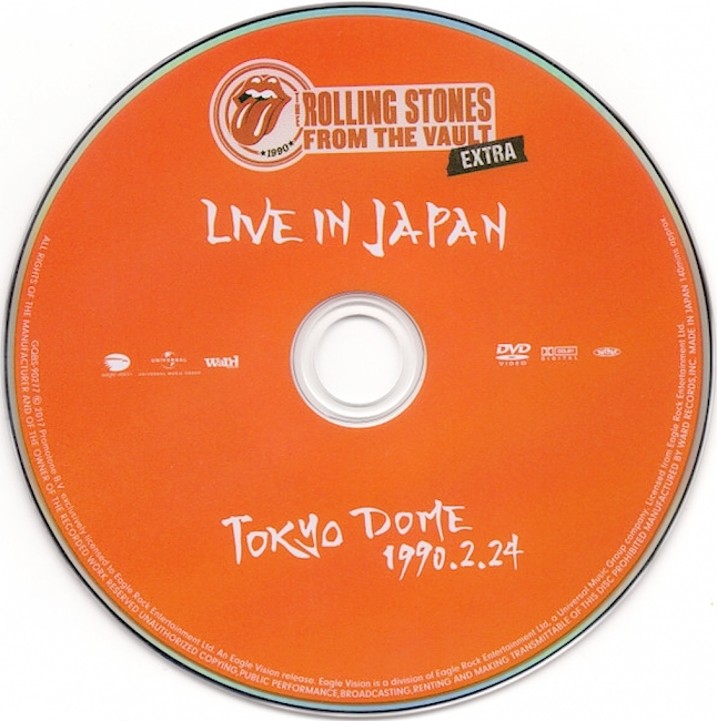 dvd cover The Rolling Stones; From The Vault Extra - Live In Japan - Tokyo Dome 1990.2.24 2017 Dvd Cover