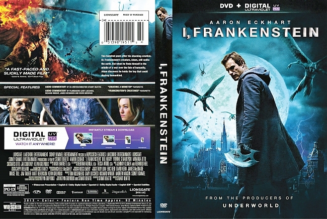 dvd cover I, Frankenstein 2013 Dvd Cover