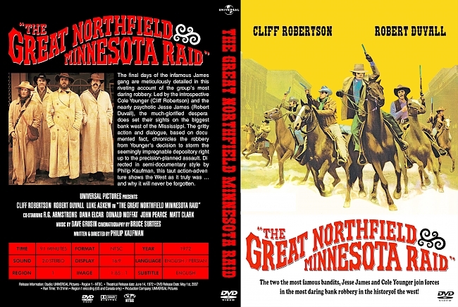 dvd cover The Great Northfield Minnesota Raid Dvd Cover