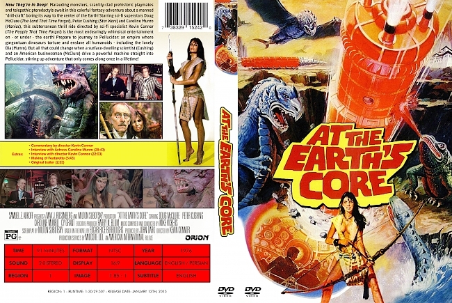 dvd cover At The Earth's Core 1976 Dvd Cover