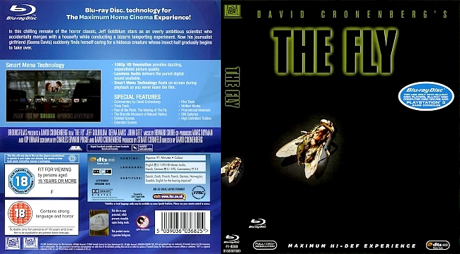 dvd cover The Fly 1986 Dvd Cover