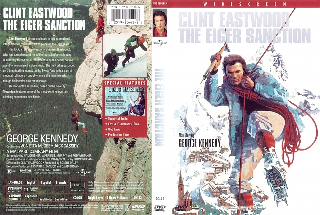 dvd cover The Eiger Sanction 1975 Dvd Cover