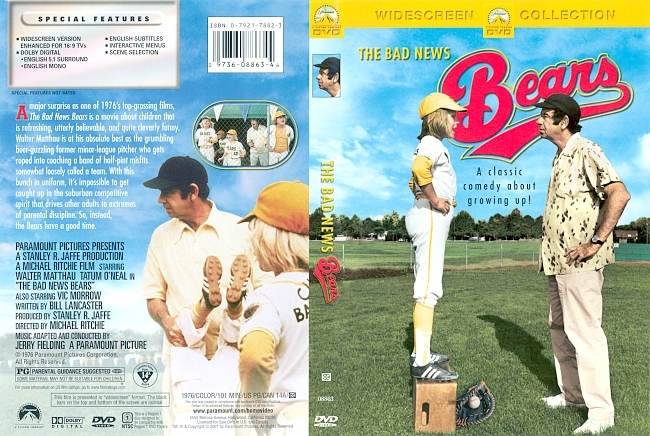 dvd cover The Bad News Bears 1976 Dvd Cover