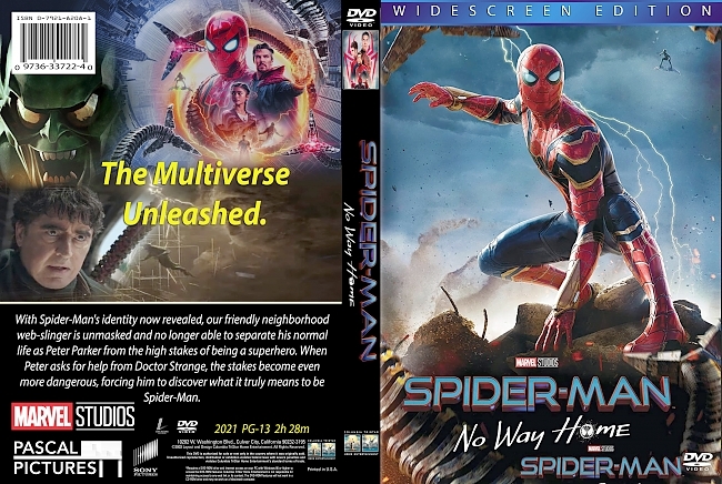 dvd cover Spider-Man No Way Home 2021 Dvd Cover