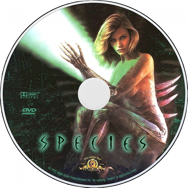 dvd cover Species 1995 R1 Disc Dvd Cover