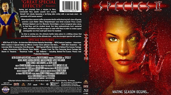 dvd cover Species II 1998 Dvd Cover