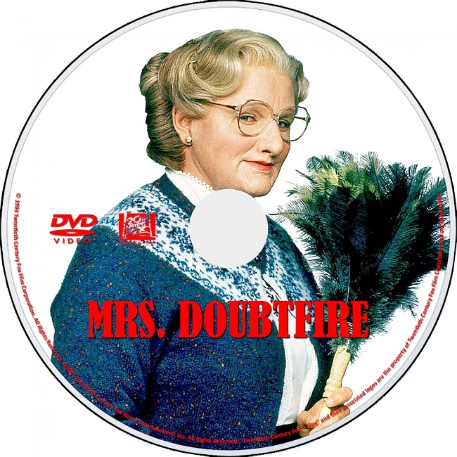 dvd cover Mrs Doubtfire 1993 R1 Disc Dvd Cover