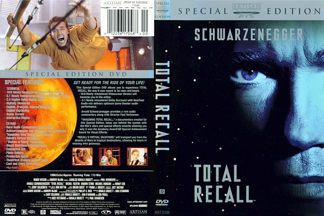 dvd cover Total Recall - Special Edition 1990 Dvd Cover