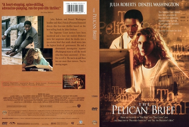 dvd cover The Pelican Brief 1993 Dvd Cover