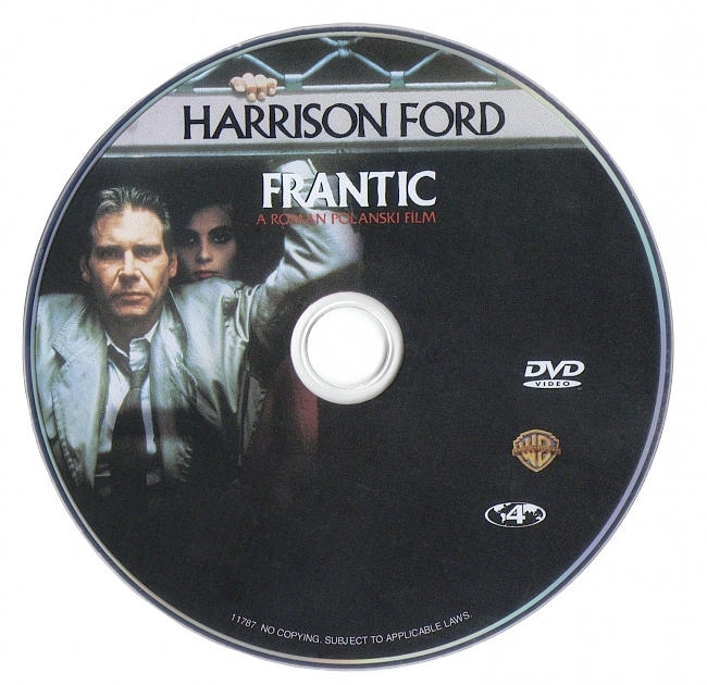 dvd cover Frantic 1988 Disc Label Dvd Cover