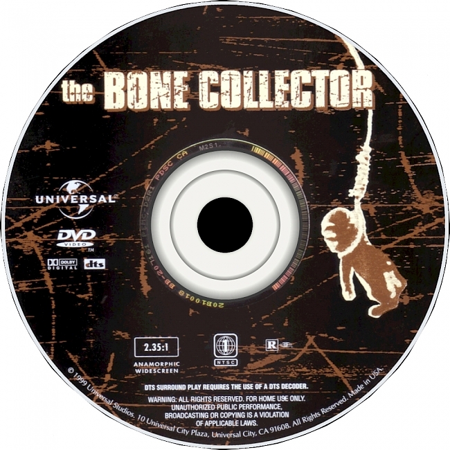dvd cover The Bone Collector 1999 R1 Disc Dvd Cover