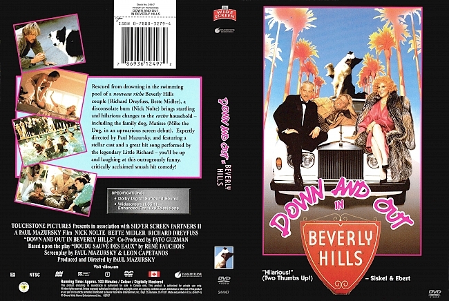 dvd cover Down And Out In Beverly Hills 1986 Dvd Cover
