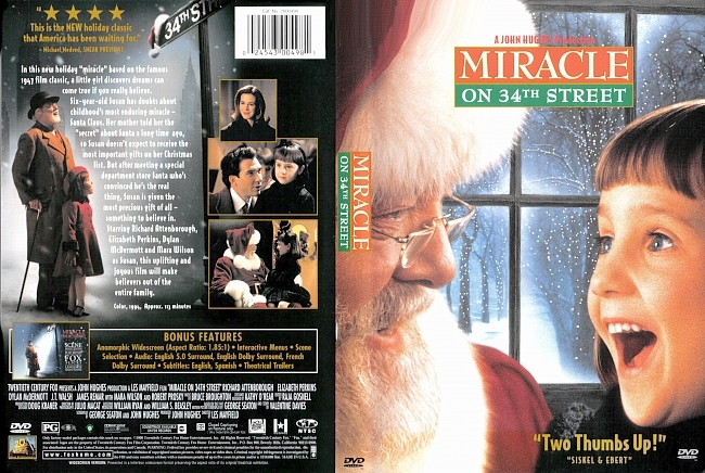 dvd cover Miracle On 34th Street 1994 Dvd Cover