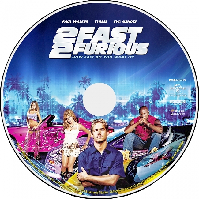 2 Fast 2 Furious 2003 R1 Disc Dvd Cover 