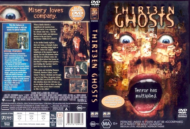 dvd cover Thirteen Ghosts 2001 Dvd Cover