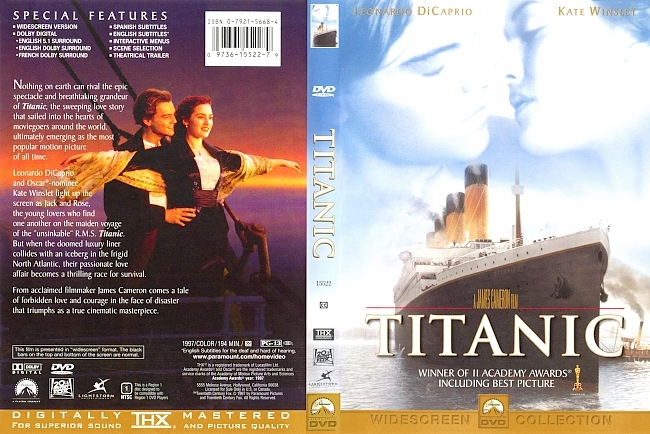 dvd cover Titanic 1997 Dvd Cover