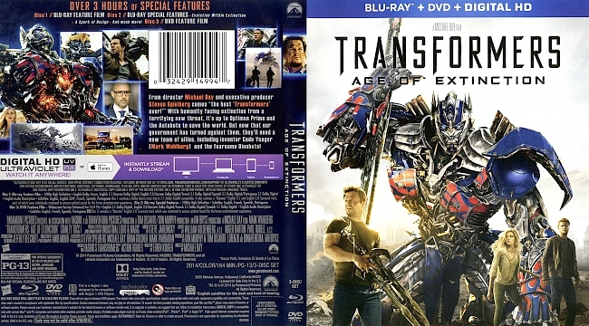 Transformers Age Of Extinction 2014 Dvd Cover 