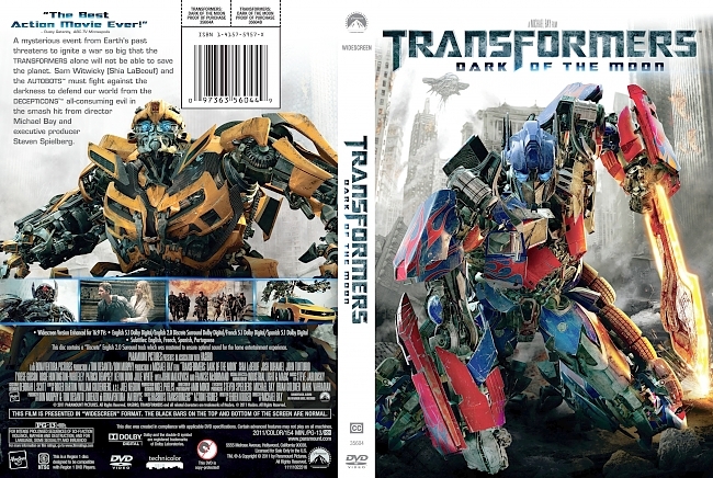 Transformers Dark Of The Moon 2011 Dvd Cover 