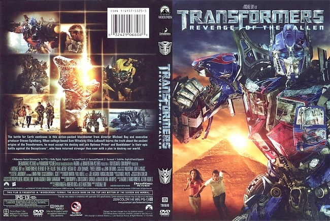 Transformers Revenge Of The Fallen 2009 Dvd Cover 