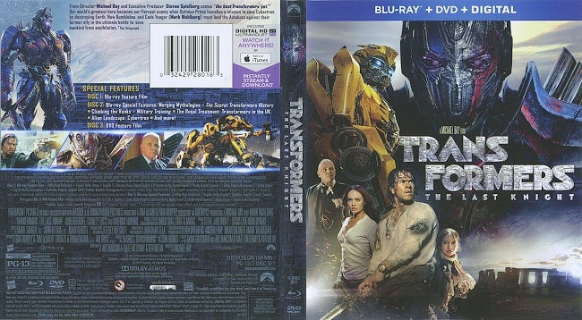dvd cover Transformers The Last Knight 2017 Dvd Cover