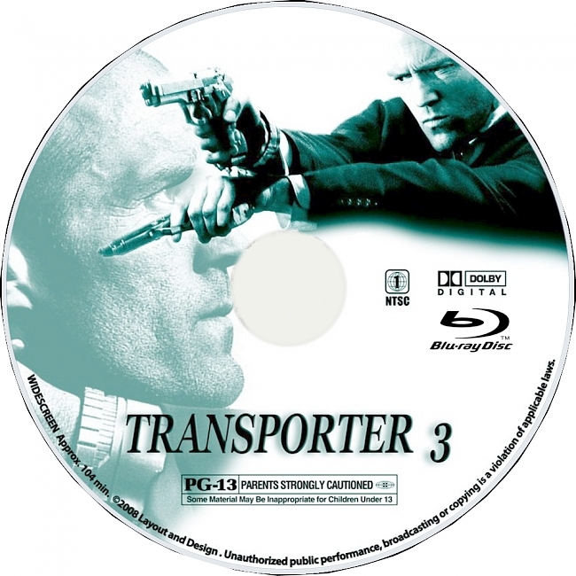 dvd cover Transporter 3 2008 R1 Disc 3 Dvd Cover