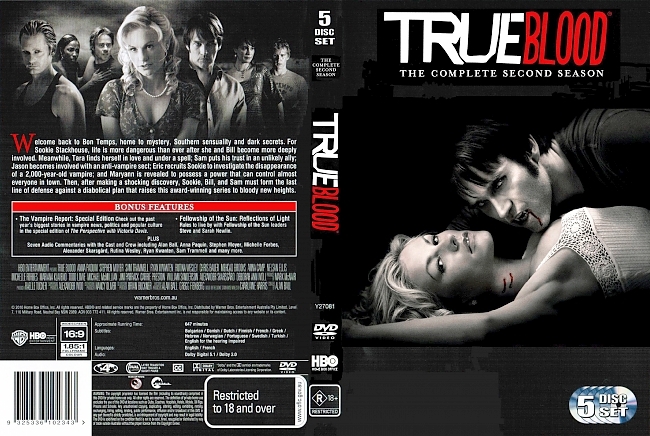 dvd cover True Blood - Season 2 2009 Dvd Cover