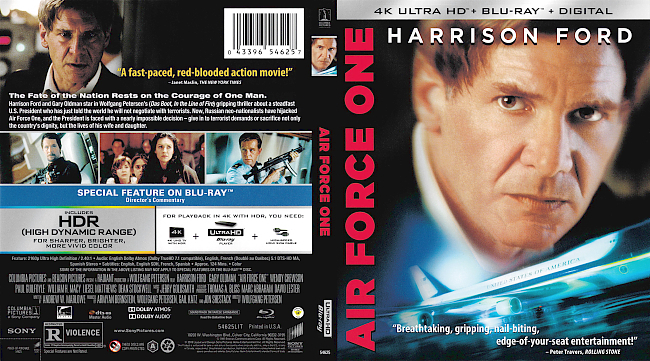 dvd cover Air Force One 4K 1997 Dvd Cover