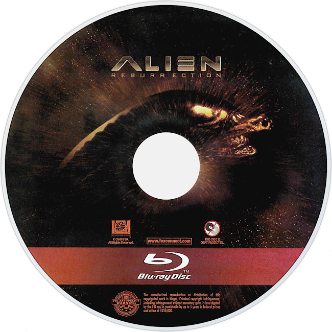 dvd cover Alien Resurrection 1997 R1 Disc Dvd Cover