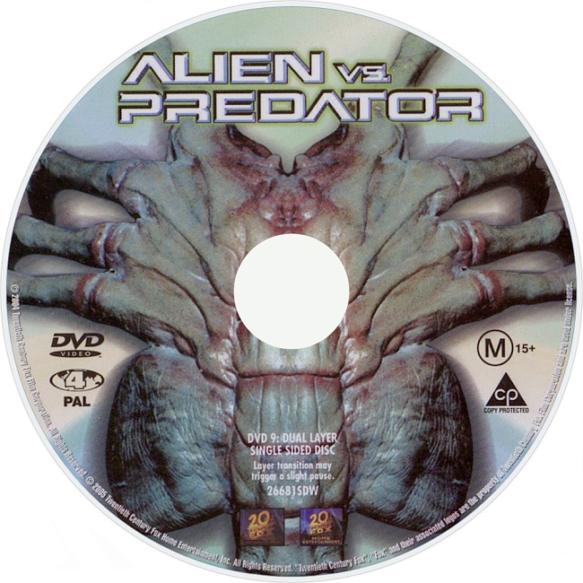 dvd cover Alien Vs Predator 2004 Disc Label Dvd Cover