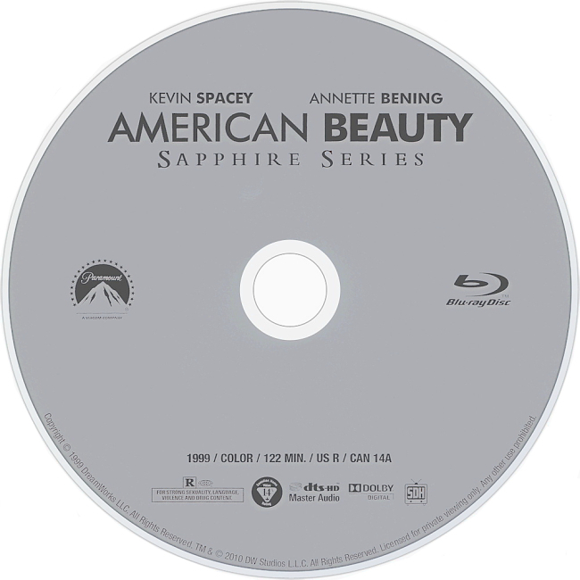 dvd cover American Beauty 1999 R1 Disc 3 Dvd Cover