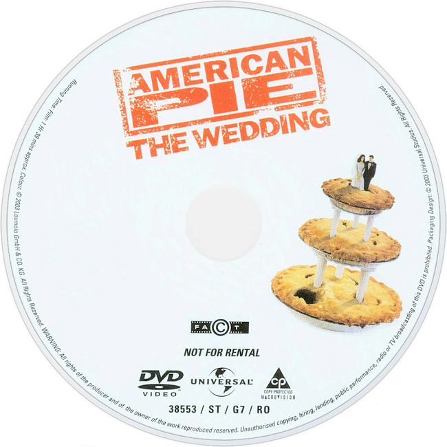 dvd cover American Pie The Wedding 2003 R1 Disc Dvd Cover