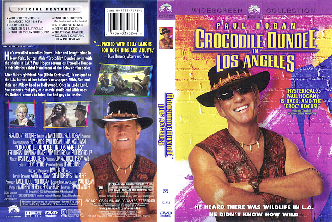 dvd cover Crocodile Dundee In Los Angeles 2001 Dvd Cover