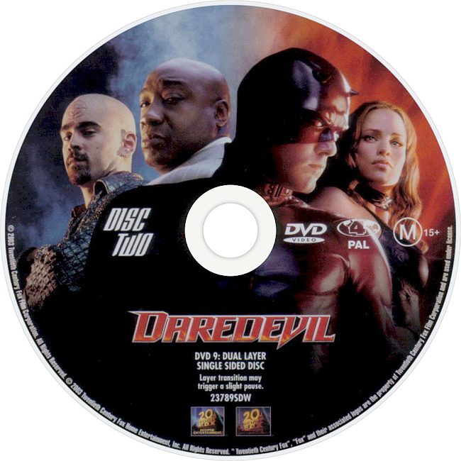 dvd cover Daredevil 2003 Disc Label 3 Dvd Cover