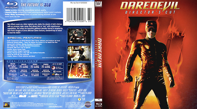 dvd cover Daredevil - Directors Cut 2003 Dvd Cover