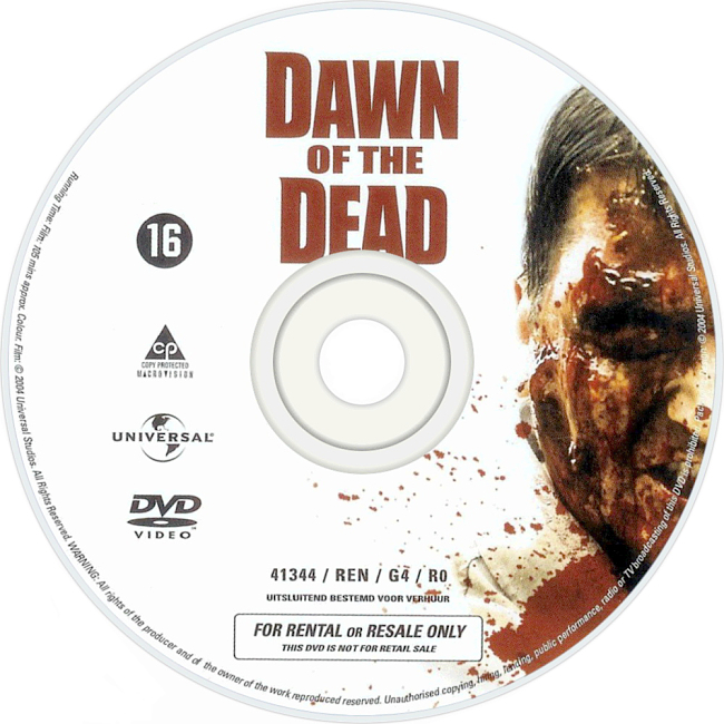 dvd cover Dawn Of The Dead 2004 R0 Disc Dvd Cover