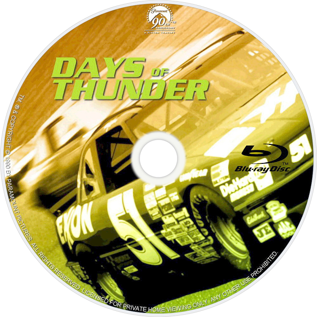 Days Of Thunder 1990 R1 Disc 2 Dvd Cover 