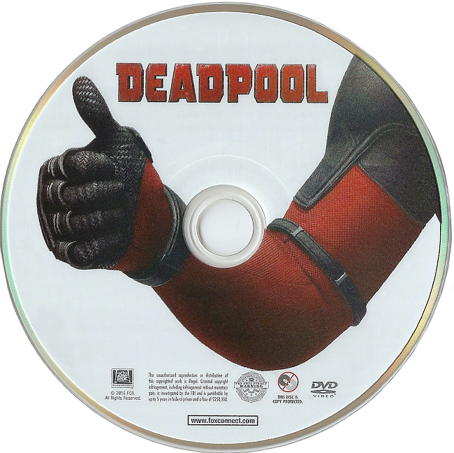 Deadpool 2016 R1 Disc 6 Dvd Cover 