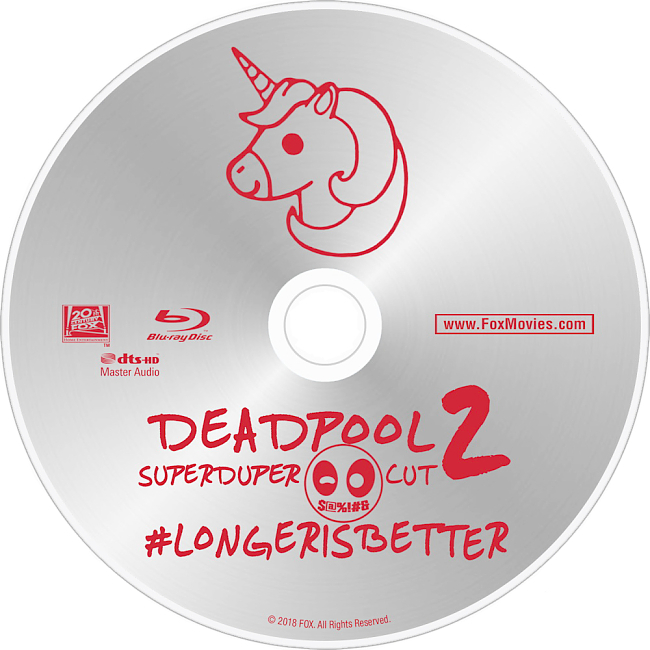 Deadpool 2 2018 R1 Disc 10 Dvd Cover 