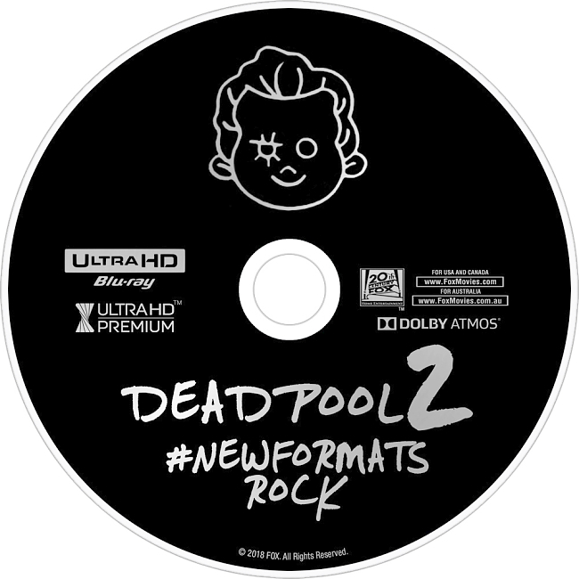 Deadpool 2 2018 R1 Disc 8 Dvd Cover 